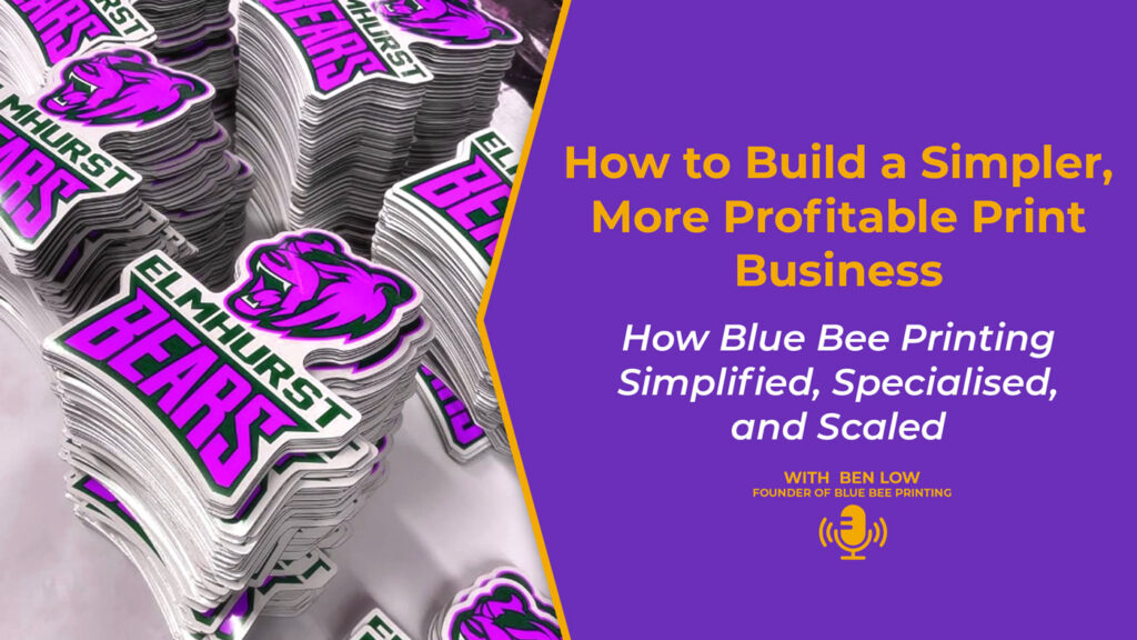 blue bee sticker printing